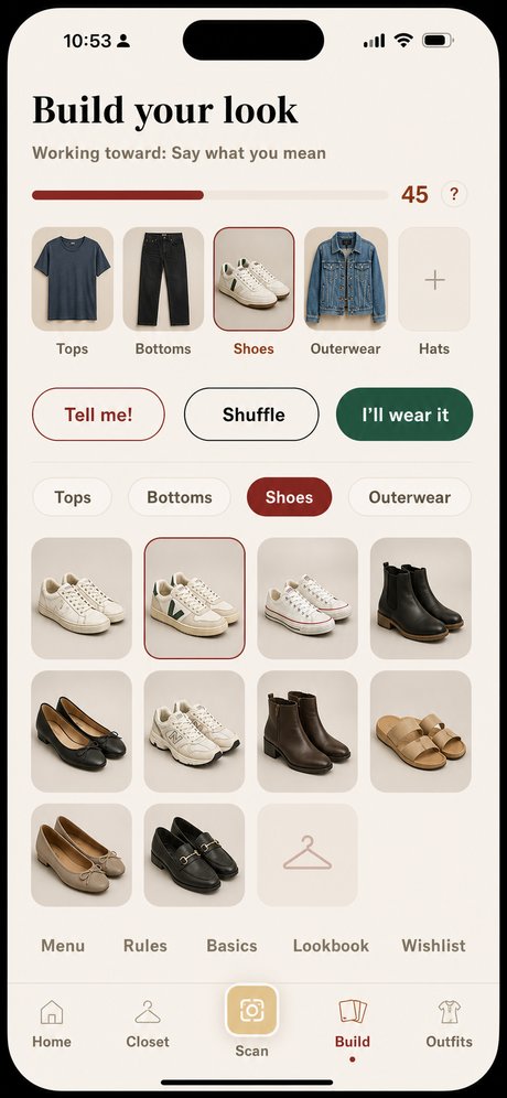 LookSense running on iPhone
