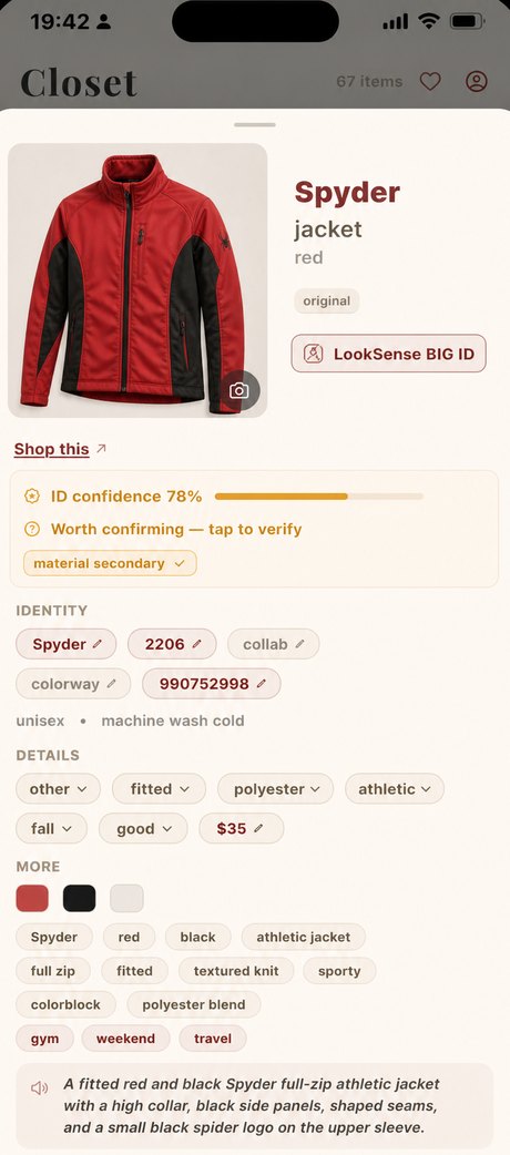 Scan and identify a garment